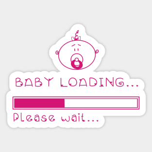 Baby loading please wait girl Sticker